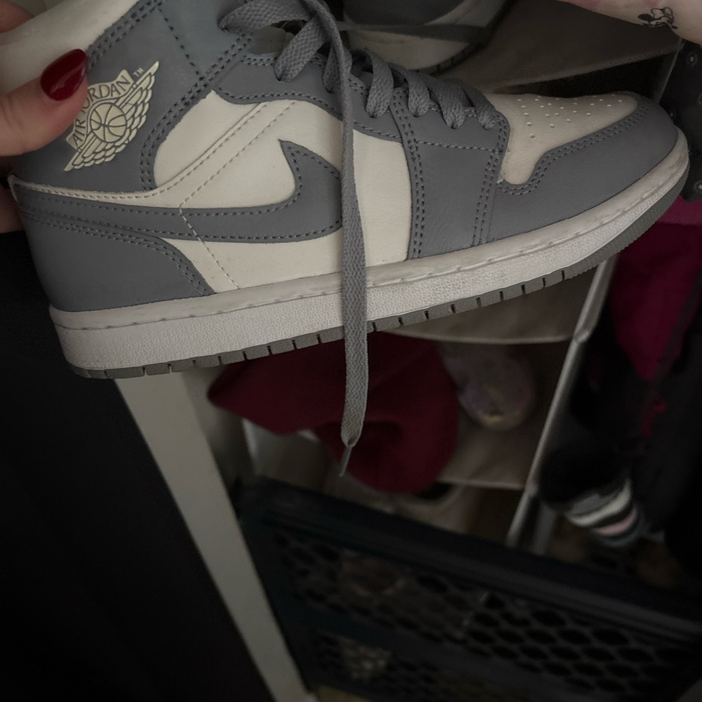 Jordan Women's High-Top Sneakers — Gray & White